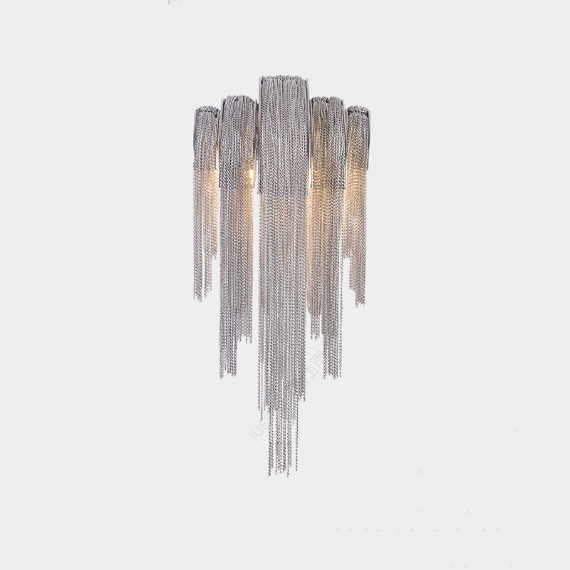 Sophian Aluminum Chain Tassel Wall Sconce