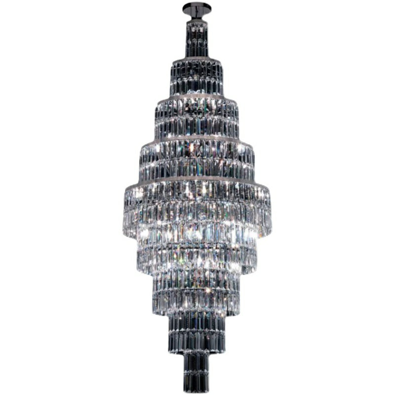 Stylish Foyer Hall Long Crystal Chandelier Large Staircase/ Entryway Decoration Ceiling Light Fixture