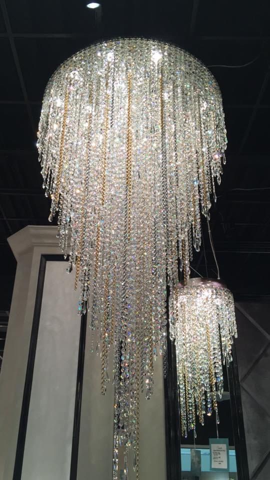 Modern Light Luxury Crystal Tassel Chandelier for Staircase/Living Room