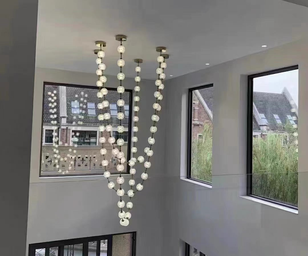 Modern Creative Pearl Necklace Chandelier for Living Room/Staircase/Foyer/Entryway