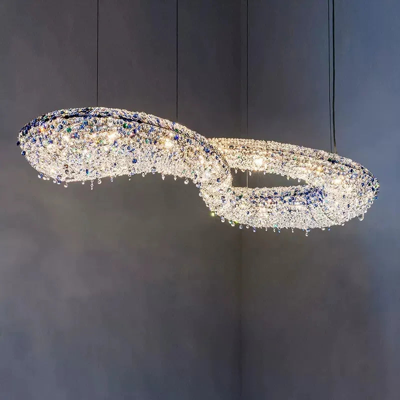 Luxury Infinity Crystal Chandelier for Living/Dining Room