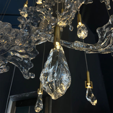 Art Design Creative Wave Crystal Chandelier for Living Room/Staircase/Foyer