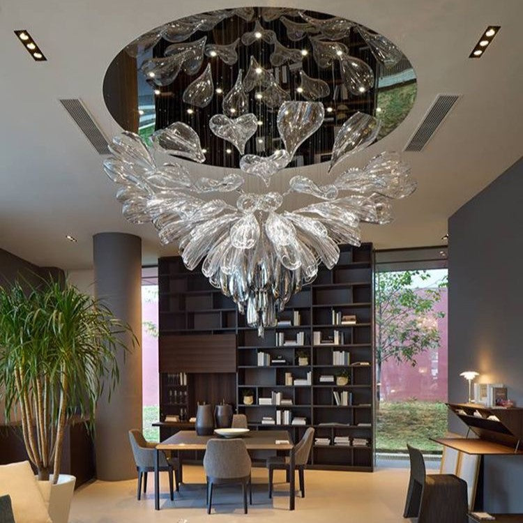 Light Luxury Art Design Petal-like Glass Chandeliers