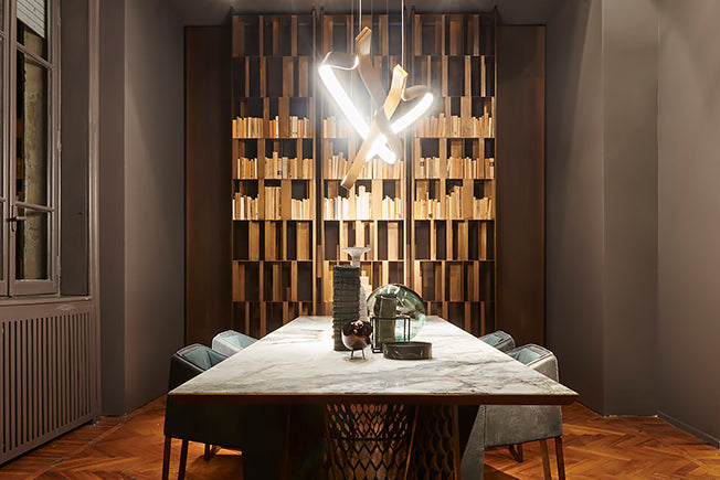 Modern Simple Aluminum Waving Chandelier
