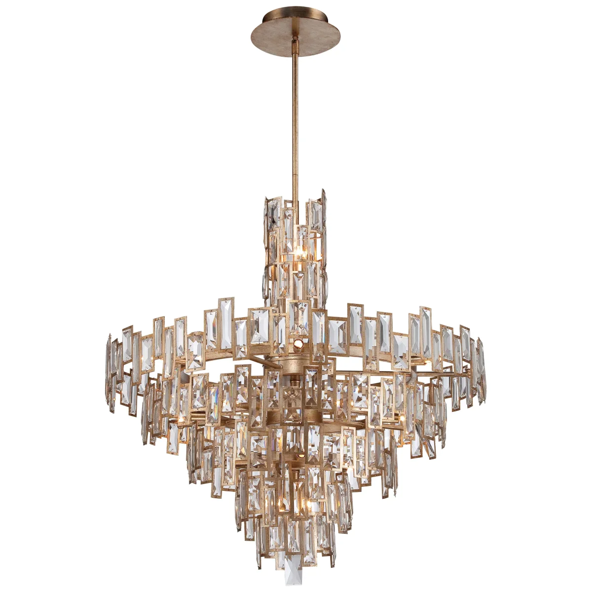 Modern Creative Art Design Multi-Tier Gyroscopic Crystal Chandelier