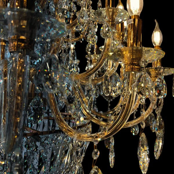 Extra Large European-style Multi-layers Candle Luxury Crystal Chandelier Gold Art Foyer/Staircase Decorative Light Fixture