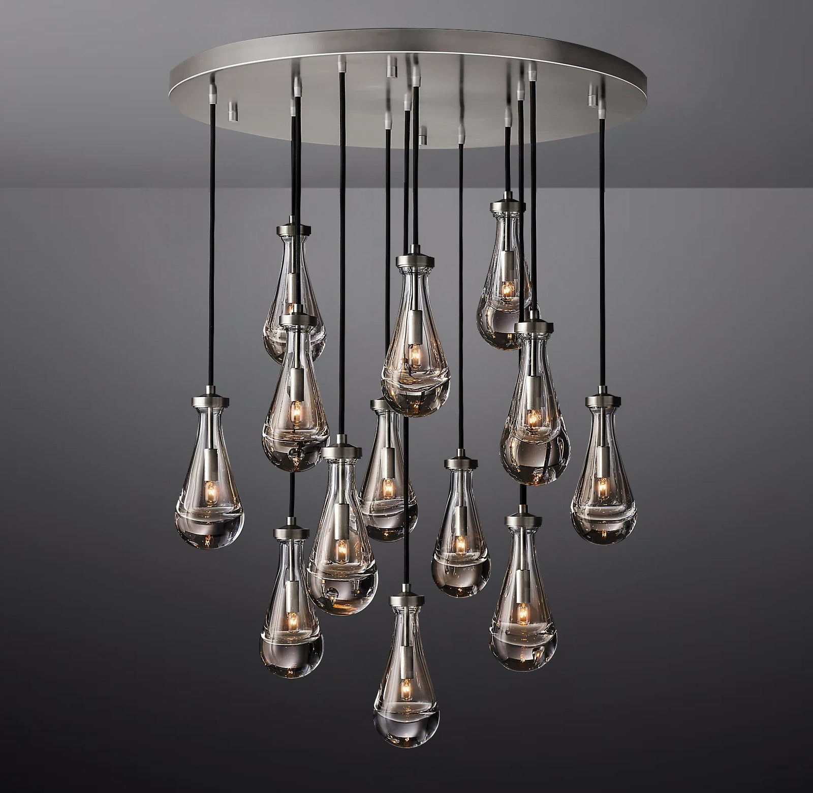 Raindrop Round Chandelier 36",13 Lights