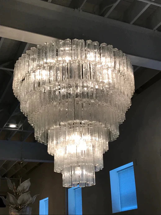 Modern Art Design 3/4/5/7-Tier Hand-blown Glass Tiered Chandelier